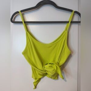 Urban Outfitters UO Bright Yellow/ Green Halter top Size L